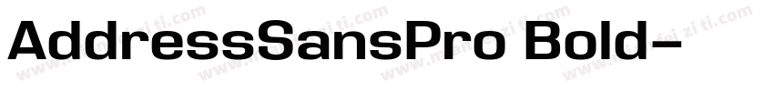 AddressSansPro Bold字体转换